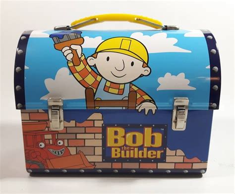 bob the builder metal lunch box|2001 Bob The Builder Tin Metal Lunch Box FUN AND COLORFUL.